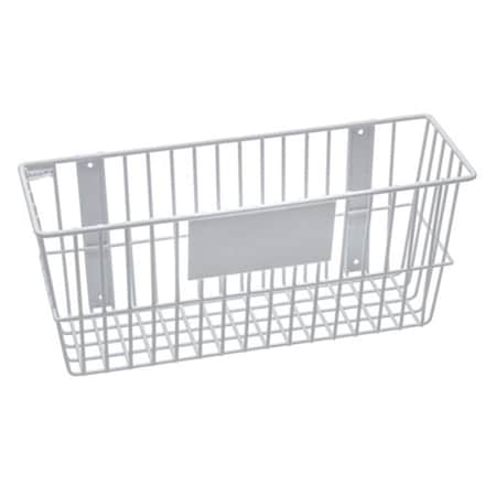Vaser Designs 18 x 6 x 8 in. Wire Basket - White VA2588094